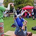 Children learning circus skills