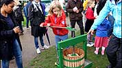 Apple pressing on the Reading Food Growing Network stall at Reading Town Meal