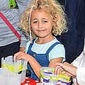 Girl making a basket